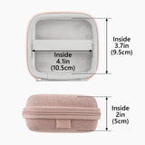 Geekria Shield Speaker Case Compatible with JBL Go 5/4/3, Go 3 Eco Cover, Replacement Hard Shell Portable Speaker Protective Carrying Bag with Cable Storage, Keychain Carabiner (Pink)