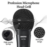 Geekria for Creators Microphone Replacement Grille Compatible with Shure SM58, SM58-LC, SM58S, BETA 58A, SV100 Mic Head Cover, Microphone Ball Head Mesh Grill, Capsule Parts (Black / 2 Pack)