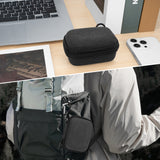 Geekria for Creators Microphone Carrying Case Compatible with Hollyland Lark A1, M1, C1, Rode Wireless Micro, Boya mini, Maono Wave T1 Mini Charging Case, Hard Shell Travel Bag (Dark Grey)