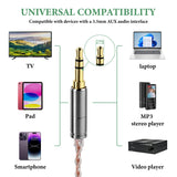 Geekria Apollo Silver-Plated Upgrade Audio Cable Compatible with Bose QC45, Sennheiser Momentum 5, JBL Tune 770NC Headphones, 3.5mm Replacement Headphones Cord (4.9ft/1.5m)