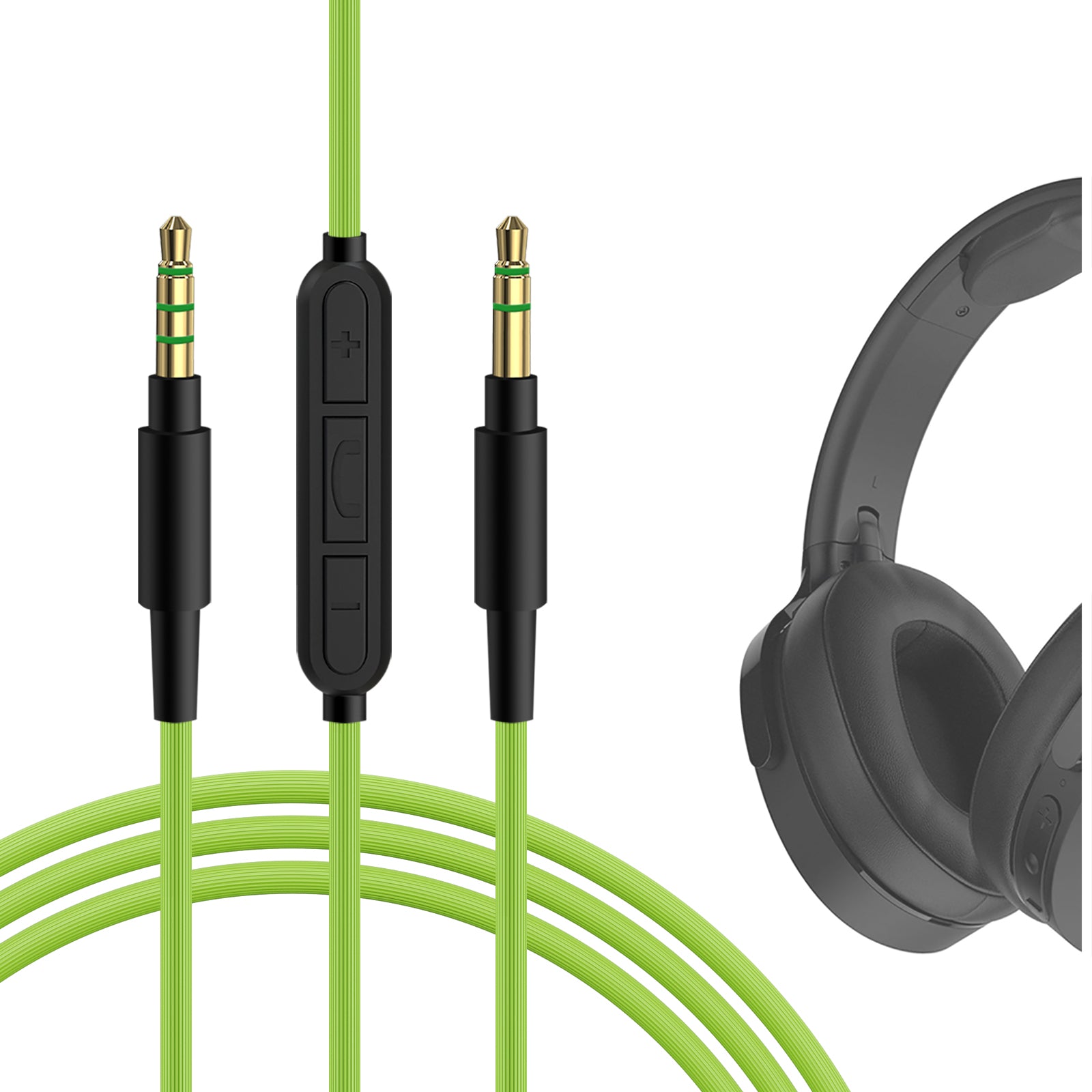Geekria Audio Cable with Mic Compatible with Skullcandy Hesh Evo, Hesh
