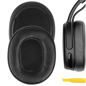Geekria QuickFit Protein Leather Replacement Ear Pads for Skullcandy Crusher Wireless Crusher Evo Crusher ANC Hesh 3