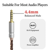 Geekria Apollo Upgrade Audio Cable Compatible with Sennheiser HD 600, HD 650, HD 660S2, HD 6XX Headphones, 4.4mm to 2Pin Replacement Headphones Cord for Hi-Resolution Audiophile (4.9 ft / 1.5 m)