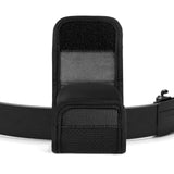 Geekria Earbuds Pouch with Belt Loop Compatible with SHOKZ OpenFit 2+/Air, OpenDots ONE, Protective Travel Bag with Clip Holder for Bag Strap, Waterproof, Portable (Black)