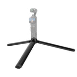 Geekria Metal Mini Tripod for Action Camera, Desktop Tabletop Stand Compact, Portable Travel, Compatible with DJI Osmo Pocket 3, Action 5 Pro Camera (Large / Black)
