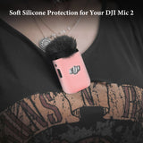 Geekria for Creators Microphone Case Cover Compatible with DJI Mic 2 Transmitter, Mic Silicone Protective Skin, Soft Sleeve Shell Protector (Pink / 2 Pack)