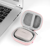 Geekria Shield Earbuds Case Compatible with Sony LinkBuds Open, LinkBuds Fit, WF-1000XM5, WF-1000XM4 True Wireless Earbud, Replacement Hard Shell Travel Carrying Bag (Pink)