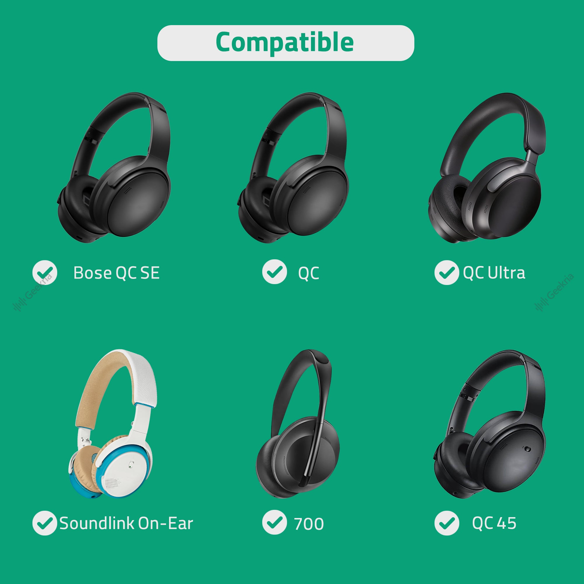 Geekria Audio Cable with Mic Compatible with Bose QuietComfort Ultra,