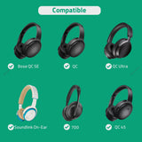 Geekria Audio Cable with Mic Compatible with Bose QuietComfort Ultra, QCSE, QC45, QC35 II Headphones, 3.5mm to 2.5mm Replacement Stereo Cord with Inline Microphone, Volume Control (4ft/1.2m)