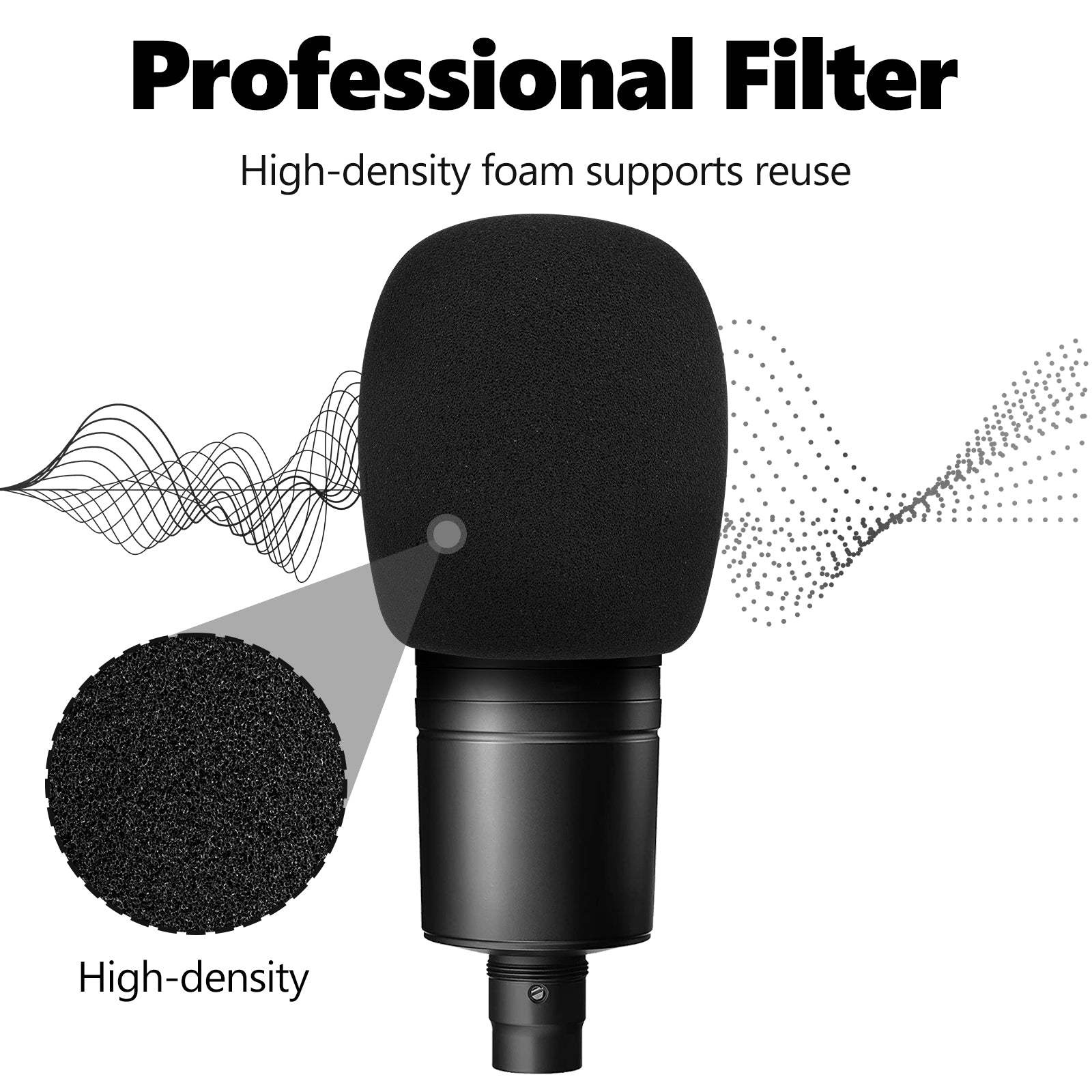 2 Coupe-vent Furry Pour Micro Audio-Technica AT2020, AT2035, AT4040 Etc. - Réduction Bruit Vent Et Plosives - 10