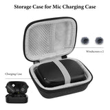 Geekria for Creators Microphone Carrying Case Compatible with Hollyland Lark A1, M1, C1, Rode Wireless Micro, Boya mini, Maono Wave T1 Mini Charging Case, Hard Shell Travel Bag (Dark Grey)