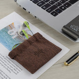 Geekria Pouch for Earbuds / Headphone Organizer Bag / Universal Headphone Protective Pouch / Pocket Earphone Case / Coin Purse Change Holder / Portable Travel Bag (Brown)