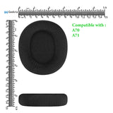 Geekria Comfort Mesh Fabric Replacement Ear Pads for OneOdio A70, A71 Over-Ear Headphones Ear Cushions, Headset Earpads, Ear Cups Cover Repair Parts ( Black )