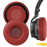 Geekria QuickFit Replacement Ear Pads for JBL Synchros S400BT Headphones Ear Cushions, Headset Earpads, Ear Cups Cover Repair Parts (Red)