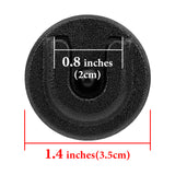 Geekria for Creators Universal Ham CB Radio Microphone Hanger, Round Knob Mic Holder Mount Compatible with Motorola CDM1250, CDM750, GM300, M1225, GM3688 (2 Pack / Black)