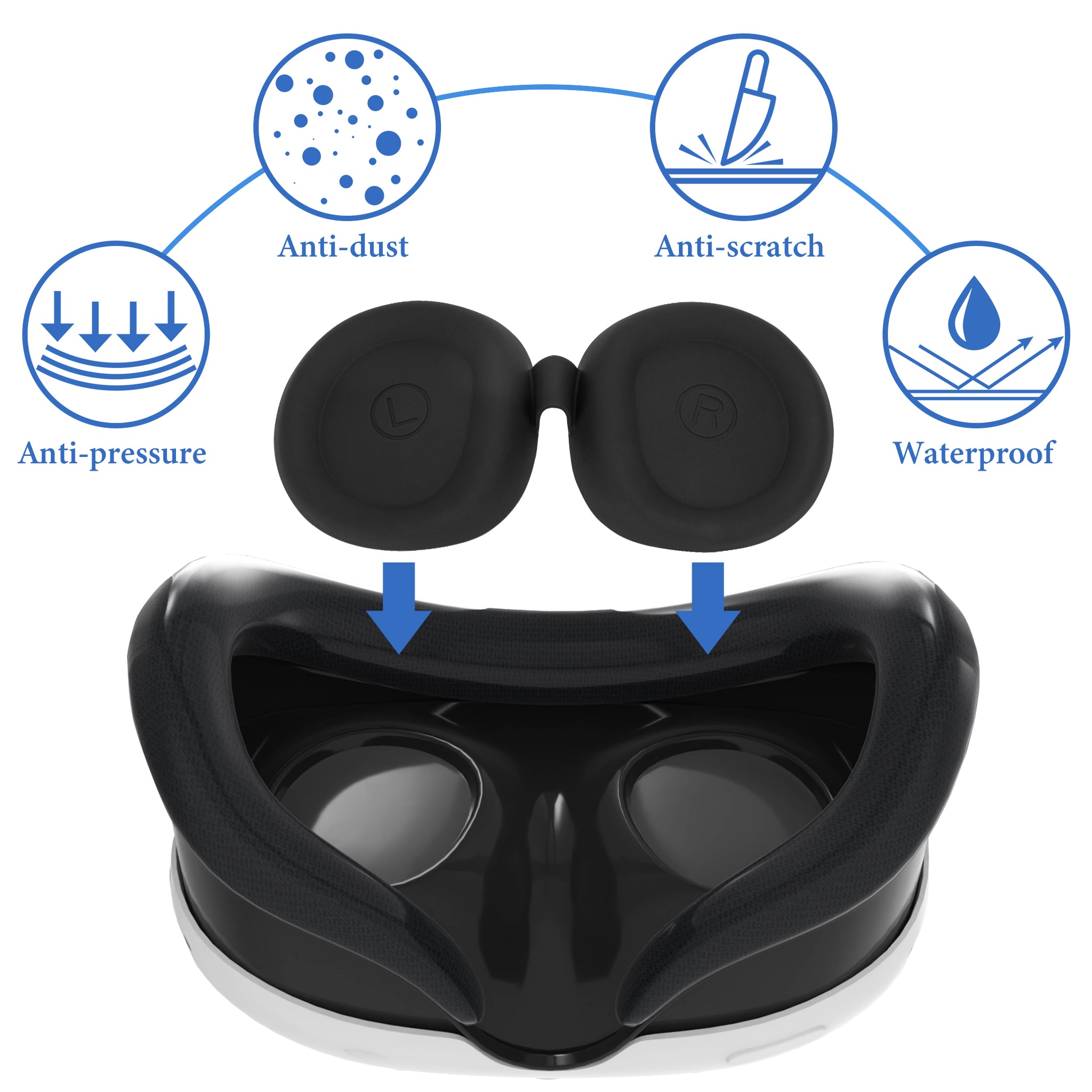 Geekria VR Lens Protective Shell Cover Compatible with Meta Quest He