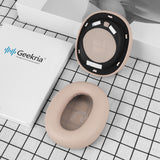 Geekria QuicFit Replacement Ear Pads for Edifier W860NB Pro Headphones (Not Compatible with Edifier W860NB Gen1), Repair Parts (Light Brown)