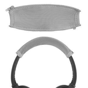 Geekria Flex Fabric Headband Cover Compatible with Bose QC 3, AE2, AE2i, AE2w, SoundTrue Around-Ear Headphones, Head Cushion Pad Protector, Replacement Repair Part, Sweat Cover (Grey)