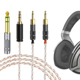 Geekria Apollo Silver-Plated Copper Braided HiFi Upgrade Cable for Sennheiser HD700 Headphones, Audiophile Replacement Cable with 3.5mm to 6.35mm Adapter, 4.3ft (1.3m)