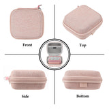 Geekria Shield Speaker Case Compatible with JBL Go 5/4/3, Go 3 Eco Cover, Replacement Hard Shell Portable Speaker Protective Carrying Bag with Cable Storage, Keychain Carabiner (Pink)