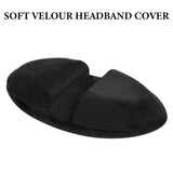 Geekria Velour Headband Cover Compatible with AKG K701, SONY MDR-7506, AUNE AR5000, HIFIMAN Arya, Lightspeed Zulu 3 and Lightspeed Sierra Headphones, Easy DIY Installation ( Black )