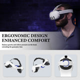 Geekria Comfort Head Strap Compatible with Meta Quest 3, Detachable Elite Strap Replacement for Enhanced Support and Gaming Immersion in VR, Ergonomic Adjustable Durable Head Strap VR Accessories