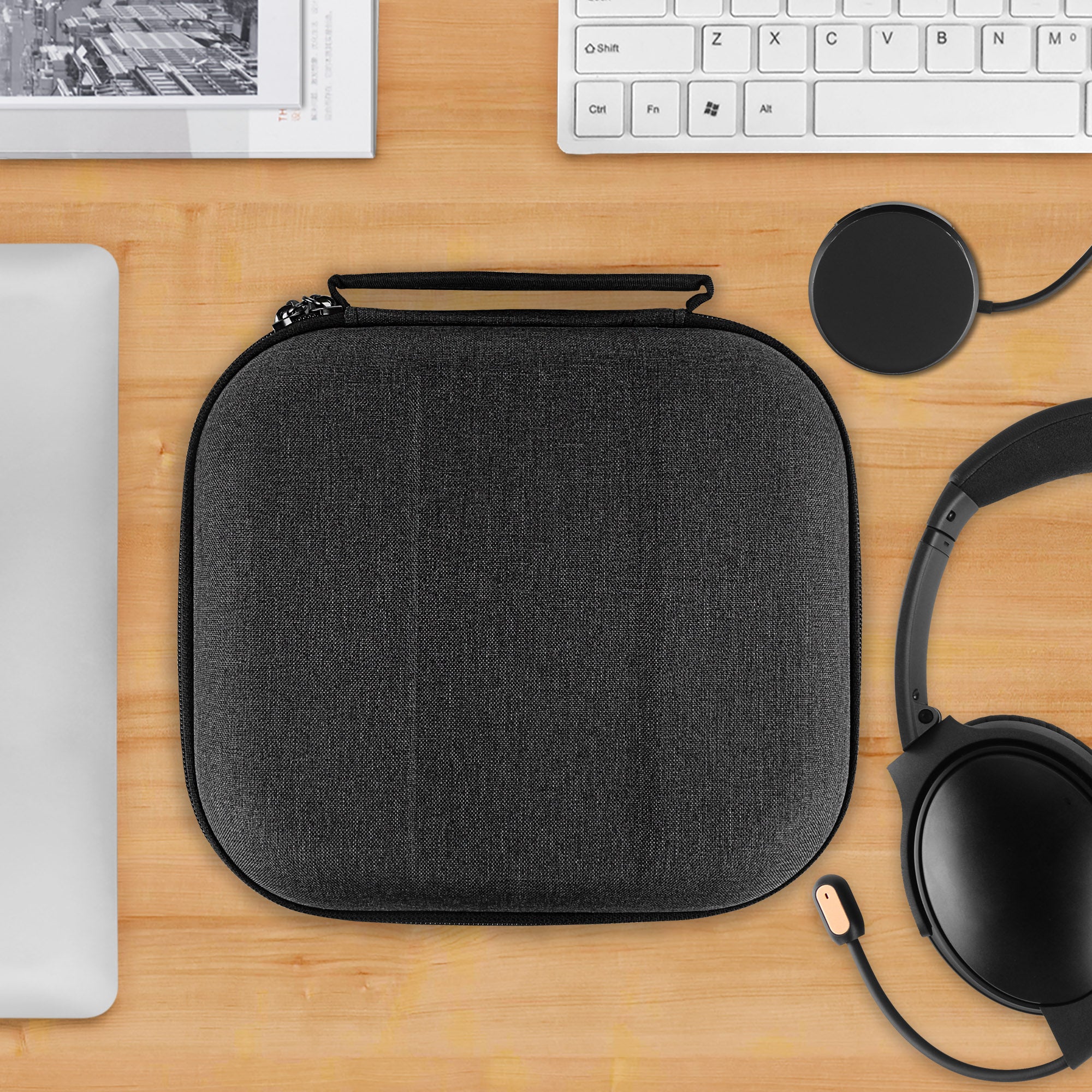 Geekria Shield Headphones Case Compatible With Bose QC Ultra, Qc45, Qc35, Qc25, AE 2i, AE 2 Headphones, Replacement Protective Hard Shell Travel