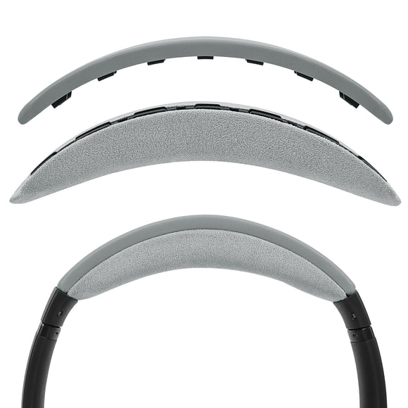 Geekria Lammy Velvet Headband Pad Compatible with Bose QuietComfort 35II Gaming, QC35II/ QC35/ QC45/ QC SE Headphones, Replacement Band Repair Part (Grey)