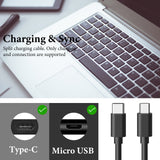 Geekria for Creators Micro USB to USB C Microphone Cable 4.9ft / 1.5m, Compatible with Shure MV7, MV88+, MV5, MV51, MVi Mic Cord (Black)