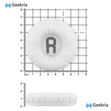 Geekria QuickFit Leatherette Replacement Ear Pads for JBL JR 300/ 300BT, T450BT, T500BT, Tune 500/ 500BT/ 510BT/ 520 Headphones, Ear Cushions, Repair Parts (White)