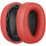 Geekria QuickFit Replacement Ear Pads for Sony MDR-100ABN, WH-H900N Headphones Ear Cushions, Headset Earpads, Ear Cups Cover Repair Parts (Twilight Red)