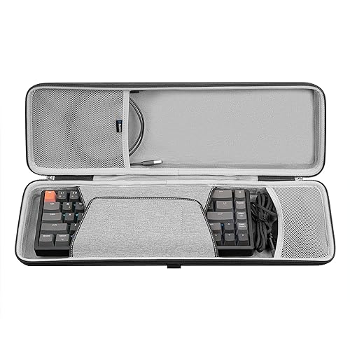 Geekria 65% Keyboard+Mouse Combo Case, Hard Shell Travel Carrying Bag for 68 Keys Compact Keyboard, Compatible with Keychron K6, Nuphy Halo65
