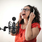 Geekria for Creators Microphone Shock Mount Compatible with Blue Ember, Bluebird SL, Babybottle SL, Spark SL, Kiwi Mic Anti-Vibration Suspension Adapter Clamp Mic Holder Clip (Black)