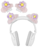 Geekria NOVA Headphone Beam Strap+Cat Ears Attachment Compatible with Razer, JBL, Plantronics, Sennheiser, Logitech, Hyperx, Corsair Headphones, Easy DIY Installation, Comfortable (Purple/Pink)