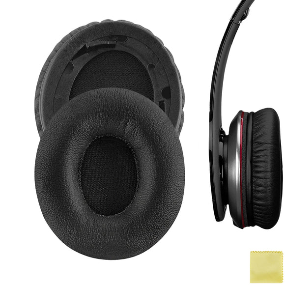 Geekria QuickFit Replacement Ear Pads for Beats Solo HD Headphones Ear Cushions, Repair Parts (Black)