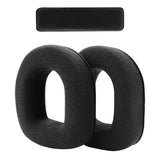 Geekria Earpad + Headband Compatible with ASTRO A10 Headphone Replacement Ear Pad + Headband Pad / Ear Cushion + Headband Cushion / Repair Parts Suit (Black)