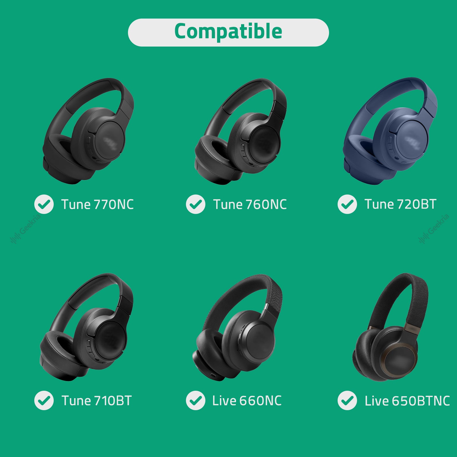 Geekria Audio Cable Compatible with JBL 770NC/760NC, Live 660NC/500BT,