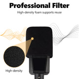 Geekria for Creators Foam Windscreen Compatible with LEWITT LCT240 PRO, LCT249, LCT280, LCT440 PURE, LCT441 FLEX Microphone Antipop Foam Cover, Mic Wind Cover, Sponge Foam Filter (Black / 2 Pack)