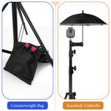 Geekria 10FT Sports Video Camera Tripod Stand, 122in/310cm Air-Cushioned Telescoping Light Stand, Compatible with XbotGo, Veo, Trace, Pixellot, Hudl, Ballercam, Reeplayer, SOLOSHOT Cameras