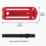 Geekria Silicone Speaker Case Cover Compatible with JBL Flip 5, Protective Soft Skin, Replacement Portable Speakers Travel Carrying Sleeve with Keychain Hook and Shoulder Strap (Red)