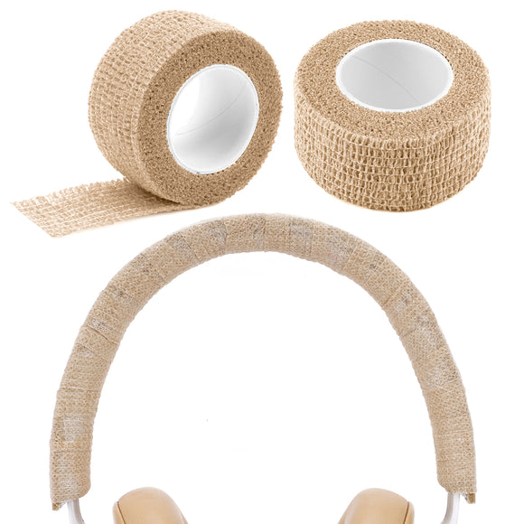 Geekria Non-woven Fabric Headband Cover for JBL Tune 520BT, 720BT, MOMENTUM 4 Wireless, HD 599, ATH-M50x, M40x, M20x, HyperX Cloud II Headphones (Brown/2 Pcs)