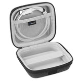 Geekria Shield Speaker Case Compatible with JBL Go 5/4/3, Go 3 Eco Cover, Replacement Hard Shell Portable Speaker Protective Carrying Bag with Cable Storage, Keychain Carabiner (Dark Grey)