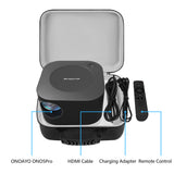 Geekria Hard Shell Travel Case Compatible with ONOAYO ONO5Pro, Outdoor 4K Projector Carrying Bag (Dark Grey)