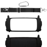 Geekria Silicone Speaker Case Cover Compatible with JBL Flip7, Protective Soft Skin, Replacement Portable Travel Carrying Sleeve with Shoulder Strap (Black)