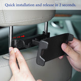Geekria Car Headrest Mount Holder Compatible with Nintendo Switch, OLED, Lite, Cell Phone, 180° Rotating Adjustable Car Holder for 5.5-10.5" Device (Carbon Pattern)