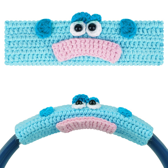 Geekria Knit Fabric Headband Cover Compatible with Bose QC45, QC35 II, Sony WH-1000XM4, Beats Solo4, Studio3, JBL Tune 720BT Headphones, Easy DIY Installation (Blue)