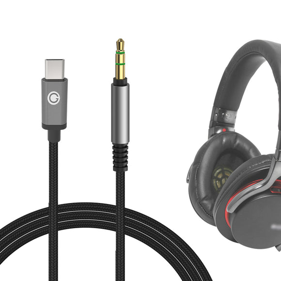 Geekria Cable de audio compatible con Sony WH-1000XM5 WH-1000XM4 WH-1000XM3  WH-XB910N WH-XB900N WH-CH520 WH-CH720N INZONE H5, cable estéreo de