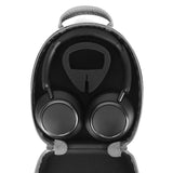 Geekria Shield Headphones Case Compatible with Soundcore Space Q45, Life Q20+, Life Q35, Life Q30, Life Q20i Case, Replacement Hard Shell Travel Carrying Bag with Cable Storage (Microfiber Grey)