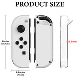 Geekria Protective Case Cover Compatible with Nintendo Switch & Switch OLED Controllers, with Ergonomic Design, Shock-Absorption and Anti-Scratch, Easy Installation (Clear)