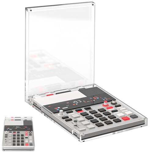 Geekria Audio Samplers Clear Acrylic Case Protector, Magnetic Closing Dust Cover, Compatible with Teenage Engineering EP-133 K.O. II, EP-1320 Medieval Sampler (Clear)